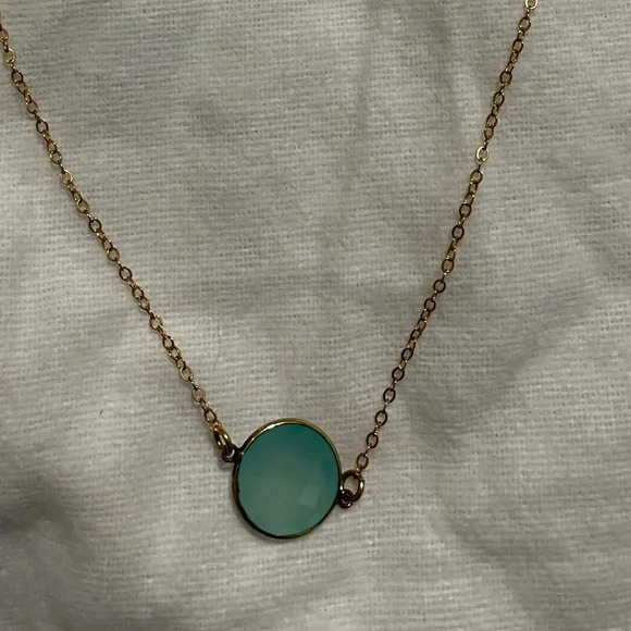 Gold filled chalcedony necklace - Picture 3 of 4